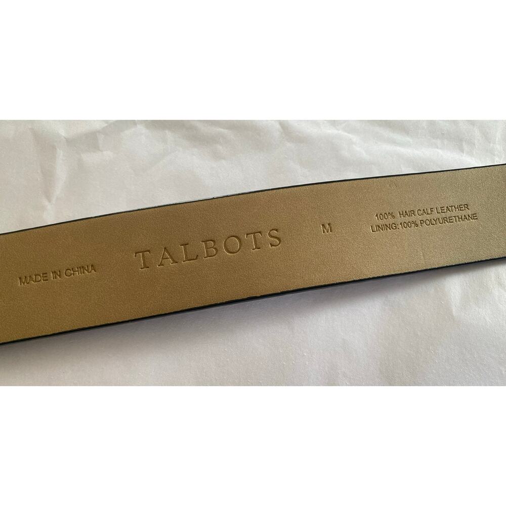 Talbots Leopard Calf Hair Belt Statement Size M 1.5" Wide Excellent Condition - Picture 3 of 3